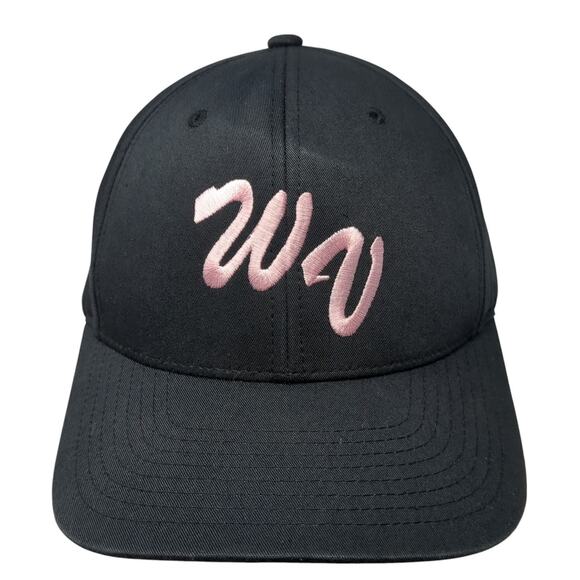 WV Strapback Baseball Cap Black One Size Adjustable Embroidered Pacific Headwear - Picture 1 of 10